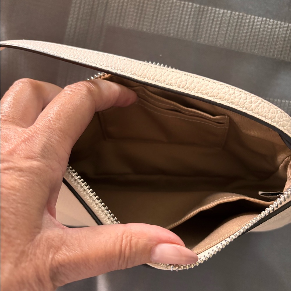 Coach Cream/Ivory Studded Leather Wristlet - Picture 3 of 3